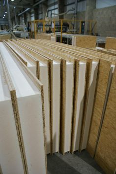 several pieces of plywood in a warehouse