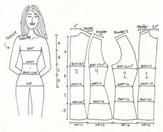 a drawing of a woman's top and pants, with measurements for each piece