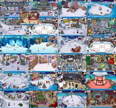 a collage of different scenes from the game ice rinks and skating rinks