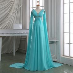 Prom Dress Turquoise, Prom Dress Unique, Turquoise Floor, Sukienki Maksi, Sweep Train Prom Dress, Light Blue Prom Dress, Dress Unique, Unique Prom Dresses, Fantasy Dress