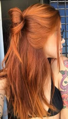 Copper Brunette Hair, Copper Brunette, Brunette Hair Color Ideas, Natural Red Hair, Strawberry Blonde Hair