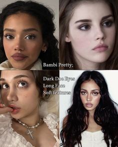 Deer Type Makeup, Deer Beauty Face Aesthetic, Doe Pretty People, Dear Face Makeup, Bambi Face Makeup, Deer Face Type Makeup, Deer Pretty Face Claim, Beauty Types Faces, Bambi Makeup Deer