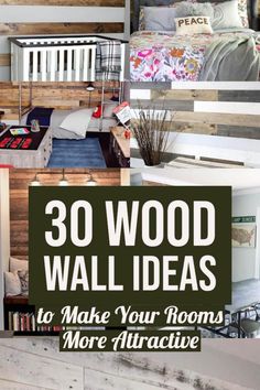 30 wood wall ideas to make your rooms more attractive, with various bedroom and living room designs featuring wooden wall elements. Wood Wall Designs, Diy Wood Wall Decor, Wood Wall Texture, Diy Wood Wall