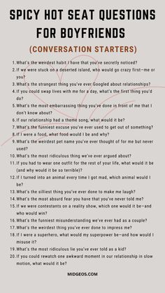 Kick your next game night up a notch with these 130 hot seat questions! From funny hot seat questions for friends on Instagram to spicy ones for boyfriends, there’s something here for everyone. Perfect for couples looking to add a little spice or friends who want to keep the conversation flowing, these engaging questions are ideal for YouTube videos, social media, or casual hangouts. Discover 130 fun and engaging hot seat questions that are perfect conversation starters for any occasion. Break the ice, spark deep conversations, and enjoy endless laughter with this ultimate list of hot seat questions! Q&a For Friends, Convo Starters Crush Snapchat, Best Friend Conversations Funny, Question Game With Boyfriend, Boyfriend Hangout Ideas, Text Starters Crush, Q And A Questions Couple, Deep Conversation Starters Relationships, Serious Dating Questions