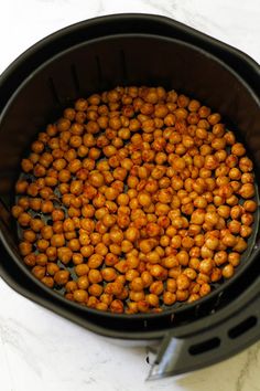 chickpeas in the slow cooker ready to be cooked