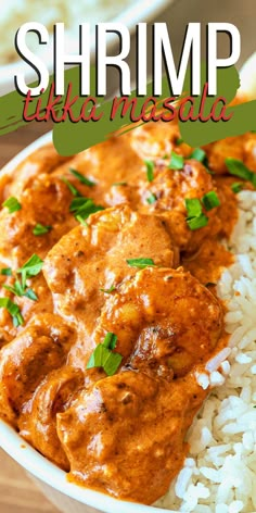 a bowl filled with rice and meat covered in sauce