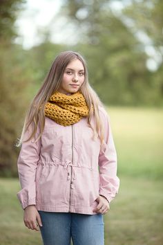 • I handmade this mustard infinity scarf in toddler girl, child, & women's sizes. This chunky crochet winter circle scarf is a cozy and fashionable knit accessory that will keep you warm on those cold, windy days. It is the perfect layering piece for fall and autumn family pictures and makes a unique gift for her. SIZES (approximates):Small (Toddler): 5 3/4" wide x 53" circumference/26" inner diameterMedium (Child): 6 7/8" wide x 55" circumference/27" inner diameterLarge (Adult): 8" wide x 57" c Infinity Cowl, Crochet Winter, Circle Scarf, Yellow Mustard, Chunky Crochet, Windy Day, Unique Gifts For Her, Knitting Accessories, Family Pictures