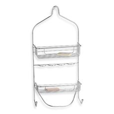 three tiered shower caddy with soap dispenser