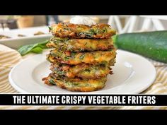 the ultimate crispy vegetable fritters recipe is made with zucchini and spinach