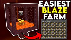 an easy to use farm in minecraft with the text, easiest blaze farm