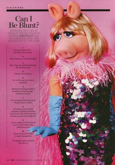 the muppet from sesame's movie, can i be blunte? with pink background