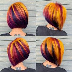 Fantasy Hair Color, Yellow Hair Color, Hair Colour Design, Hair Color Crazy, Short Hair Trends, Hairstyle Trends, Multicolored Hair