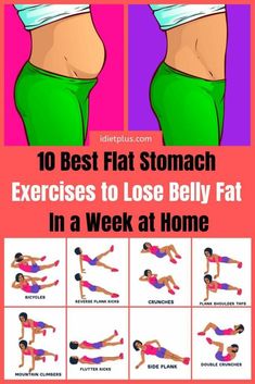 Flat Stomach Exercises, At Home Core Workout, Stomach Exercises, Exercises To Lose Belly, Beginner Ab Workout, Six Pack Abs Workout, Fat Burning Tips, Best Ab Workout