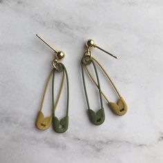 New Green & Yellow Safety Pin Earrings Other Colors And Clip Ons In Last 3 Pics Available Bundle To Save! Safety Pin Bracelet, Marcasite Earrings, Pin Earrings, Valentines Earrings, Statement Hoop Earrings, Safety Pin Earrings, Turquoise Earrings Dangle, Faux Pearl Earrings, Mini Studs