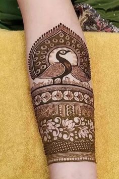 a henna tattoo on the arm