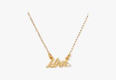 Say Yes Mrs Necklace | KATE SPADE Mrs Necklace Kate Spade, Affordable Kate Spade Wedding Jewelry, Luxury Kate Spade Necklace For Gift, Mrs Necklace, 2024 Wedding, Say Yes, Just Married, Dainty Necklace, Show Off