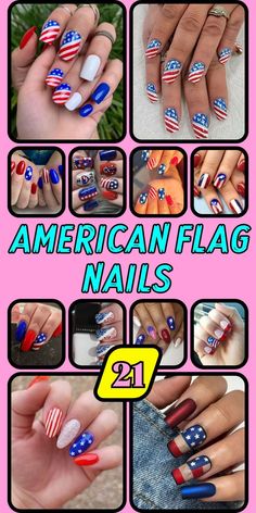 Labor Day Nail Ideas, China Glaze Fairy Dust, Opi Red, Blue Glitter Nails, French Tip Design, Easy Designs