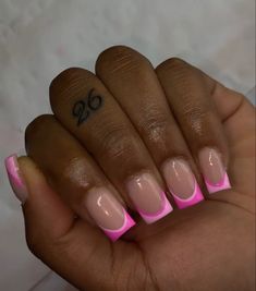 Square Gel Nails, Short Gel Nails, Simple Gel Nails, Girly Acrylic Nails, French Tip Acrylic Nails, French Acrylic Nails, Dope Nail Designs, Short Square Acrylic Nails