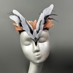 The size of this headdress is universal for adult person. It sits soft and comfortable on the head and you can dance and move a long time. 100% designed and handmade by our designers ( SETA Design studio in Kyiv).  It will be securely packed in a box. Feel free to contact us if you have any questions.   We accept return. Contact us within 3 days of delivery. Delivery of goods is returned within 7 days from the date of delivery. We do not accept cancellations. But please contact us if you have an Feathered Headband Fascinator For Costume Party, Feather Headband Fascinator For Costume Party, Carnival Costume Party Mini Hat With Feathers, Hedwig Owl Costume, Halloween Party Feather Headpieces, Owl Headpiece, Owl Cosplay, Owl Costume Women's, Adjustable Feathered Headpieces For Costumes