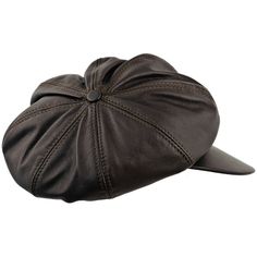 Comfortable and elegant Newsboy style balloon cap made of genuine cattle leather. This men leather newsboy is lined, it has a button on top of the crown which is made of 8 panels. Crown is large and floppy, it can be worn on side, to the back or to the front - different ways of crown modeling can be seen on photos. Leather Flat Cap Hat For Fall, Leather Flat Cap For Fall, Leather Cap For Fall, Retro Brown Leather Hat, Retro Leather Cap, Apple Hat, Its A Boy Balloons, Best Caps, Baker Boy