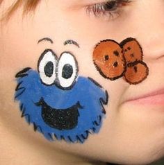 Monster Face Paint, Monster Face Painting, Festival Face Paint, Christmas Face Painting, Cheek Art, Face Painting Tutorials, Festival Face, Face Painting Easy, Kids Face Paint