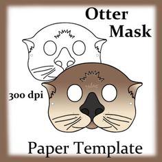 an image of a cat mask with the words paper template