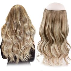 PRICES MAY VARY. 1.【100% Remy Human Hair Extensions】Sassina wire hair extensions are made of virgin Remy human hair. It was collected from one donor, with no shedding, no tangling, and no smelling. Our secret miracle wire hair extensions can be reused, curled, straightened, dyed & washed. It's better to do this by professionals, please keep the temperature below 200℃. 2.【Professional Hair Color Matching】Many popular colors are available, including balayage & highlight & solid color, you can choo Brown With Blonde Highlights, Professional Hair Color, Ombre Highlights, Real Human Hair Extensions, Halo Hair Extensions, Remy Human Hair Extensions, 100 Remy Human Hair, Brown To Blonde, Popular Colors