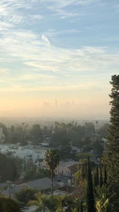 the city is covered in smoggy haze as seen from an overlook point on a clear day