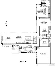 the floor plan for this modern home