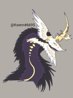 an image of a bird with wings on it's back and the words kleenn 665 above it