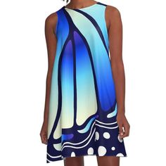 Loose-fit, mid-length sleeveless dress with silky handfeel. Printed on both sides. Machine washable. Size range XS-2XL. Digital Art done in Illustrator 2016. This is the Blue version to the orange. Which ever one you prefer just pick up your wings and fly. Blue Flowy A-line Dress, Blue A-line Sleeveless Dress For Vacation, Flowy A-line Blue Dress, Elegant Blue Knee-length Sundress, Blue Flowy Sleeveless Dresses, Blue A-line Sundress, Blue Flowy Sleeveless Mini Dress, Blue A-line Sundress For Vacation, Blue Flowy A-line Sundress