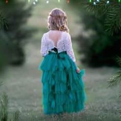 JADE LAYERED TULLE FLOWER GIRL DRESS - Hannah Rose Vintage Boutique Dark Teal Flower Girl Dresses, Christmas Flower Girl Dresses, Flower Girl Dresses Emerald Green, Garden Party Tulle Dress With Lace Patchwork, Lace Tutu Dress With Tulle Skirt For Dress-up, Tulle Lace Dress With Lace Trim For Dress-up, Tulle Princess Dress For Garden Party, Garden Party Princess Dress With Tulle, Princess Style Tulle Lace Dress With Ruffles