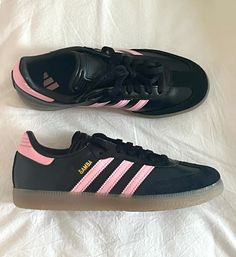 #pink #samba #adidas #trainers #2000s #90s #y2k 2000s Sneakers, Dinner Heels, Pink Sambas, Shoes 2000s, Pink Samba, Sambas Adidas Women Outfit