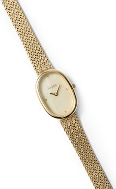 BREDA Jane Mesh Strap Watch, 23mm | Nordstrom Minimalist Watch, Gold Champagne, Mesh Bracelet, Human Connection, Jewelry Lookbook, Champagne Gold, Jewelry Inspo, Metal Bracelets, Daily Reminder