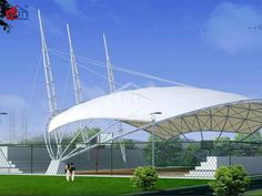 an artist's rendering of a large white structure