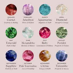 Discover what your birthstone says about you What Your Month Says About You, Birthstone For October, Birthday Stones Birthstones, Colors Associated With Months, June Birth Stones, Zodiac Stones Birthstones, What Your Birth Month Says About You, Birth Gemstones, Month Birthstones