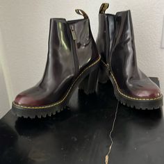 Doc Martin, Cherry Red Size 11 Boot Burgundy Heeled Boots With Reinforced Heel And Round Toe, Shoes Dr Martens, Doc Martin, Martens Boots, Dr Martens Boots, Dr Martens Shoes, Martens Shoes, Cherry Red, Dr. Martens