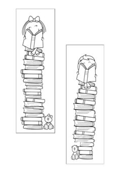 the bookmarks are made out of books and have an image of a man on top