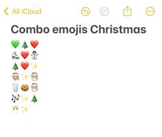 the emoj christmas tree is surrounded by icons