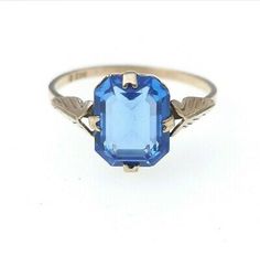 Beautiful Antique Edwardian Gold And Paste Ring | eBay Antique Topaz Promise Ring, Antique Sapphire Promise Ring, Victorian 14k Stamped Blue Rings, Edwardian Jewelry Rings, Antique Yellow Gold Topaz Ring, Victorian Style 14k Gold Topaz Ring, Antique Rings Edwardian, Blue Antique Jewelry With Antique Finish, Victorian 14k Gold Topaz Ring