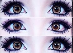 Wishlist: GEO Holicat Barbie Hazel Circle Lenses Circle Lenses Before And After, Cute Eye Contacts, Doll Eyes Makeup, Makeup Anime, Scene Makeup, Eye Contact Lenses