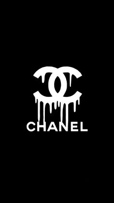 the chanel logo is dripping in black and white