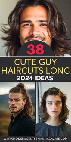 Long hair, don’t care! Check out these 38 stylish long haircuts for guys that are perfect for creating a relaxed, effortless look. #LongHair #MensHair #MensStyle Mens Mid Long Hairstyles, Mid Length Haircuts For Men, Long Hairstyles For Men Thick Hair, Boy Hair Cuts Long Hair Straight, Mens Hairstyles Layered, Hairstyles For Long Straight Hair Men, Guys Longer Haircuts, Long Hairstyles For Men Wedding