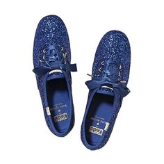 New, Without Box Kate Spade X Keds Collaboration Colors Navy Blue Glitter Low Top Sneakers Coordinating Navy Ribbon Laces Canvas Body With Rubber Sole New, Without Box Never Worn (Only Tried On In Home); Some Sparse Markings From Original Purchase Women’s Us Size 6.5 Perfect For Every Day Wear Or Special Occasions, Bridal, Bachelorette, Prom Wedding Shoes Glitter, Kate Spade Wedding Shoes, Kate Spade Sneakers, Glitter Wedding Shoes, Kate Spade Wedding, Shoes Glitter, Kate Spade Keds, Keds Sneakers, White Blouses