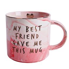 PRICES MAY VARY. 💕 FOR YOUR SISTER FROM ANOTHER MISTER: looking for an authentic way of highlighting your bond with your bestie? Nothing says I care better than our coffee mug with this cute and emotional quote that will make her feel special and loved. 💕 BRIGHTEN YOUR BEST FRIEND'S MOOD WITH A DELIGHTFUL PRESENT: our coffee cup makes the perfect friendship gift to spoil your partner in crime on her birthday, surprise your childhood friend on her wedding day, or offer to your BFF on a regular Friendship Christmas Gifts, Best Friend Birthday Gifts, Marble Mugs, Funny Friendship, Beautiful Lettering, Friendship Humor, Sloth Gift, Best Friend Mug, Birthday Gifts For Best Friend