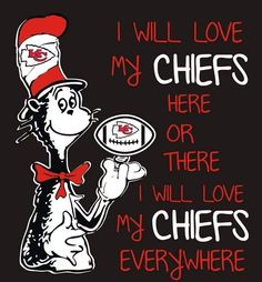 the cat in the hat is holding a football and says i will love my dawgs here or there i will love my daws everywhere