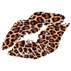 an animal print pattern with the shape of a kiss