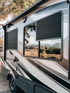 an rv parked on the side of the road