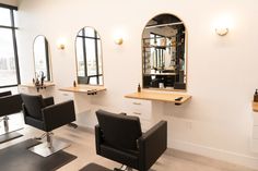 the salon is clean and ready to be used for hairdresser's work