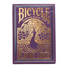 the bicycle playing cards are purple and gold